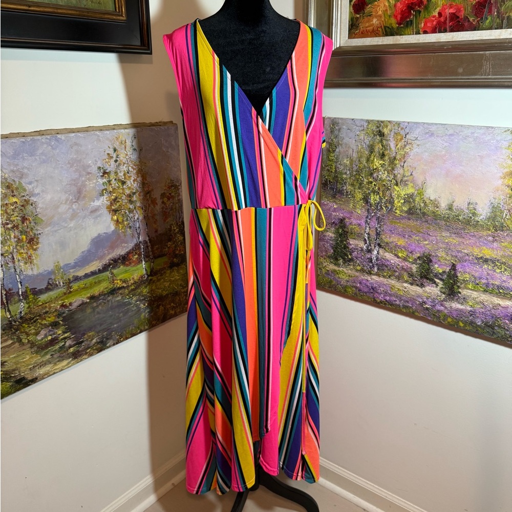 Rouge Helium Vibrant Asymmetrical Dress